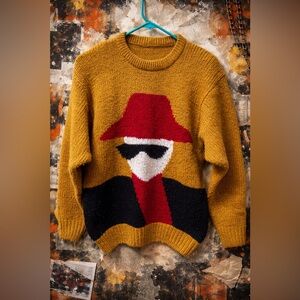 RETRO ABSTRACT GRAPHIC SWEATER